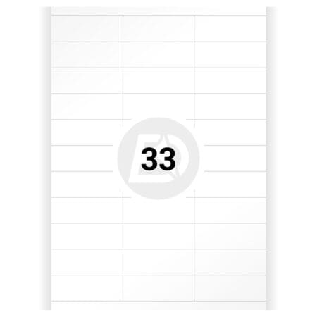 Selbstklebende Etiketten A4-Blätter, 70x25,4, Papier (50 Blatt/Packung)